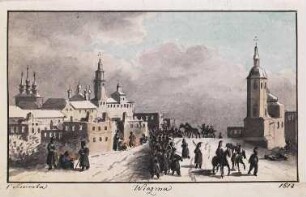 'Wiazma ' Teilansicht; Aquarell; Rückseitenvermerk: 'nach Faber'