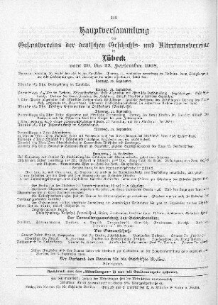 Hauptversammlung des Gesamtvereins der deutschen Geschichts- und Altertumsvereine