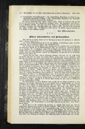 Höhere Lehranstalten und Heidenmission