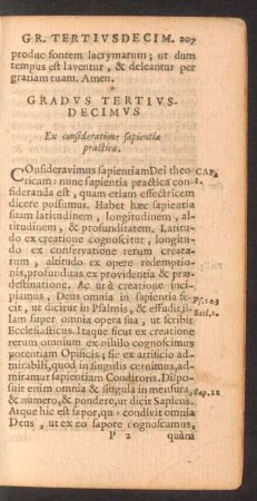 Gradus Tertius-Decimus Ex consideratione sapientiae practicae