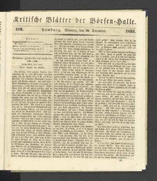 183. 30. Dezember 1833
