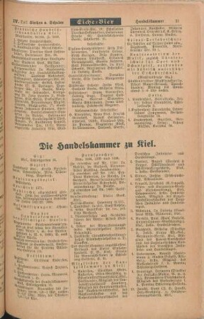 Die Handelskammer zu Kiel.