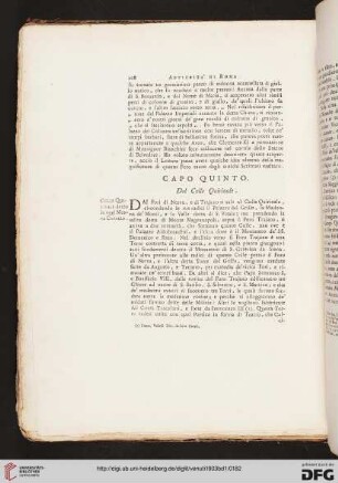 Capo Quinto: Del Colle Quirinale