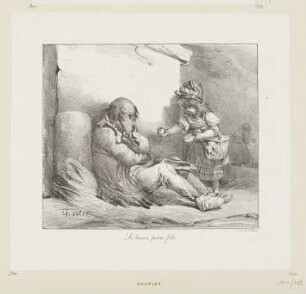 La bonne petite fille, Blatt 2 der Folge "Sammlung von Skizzen für kleine Kinder"