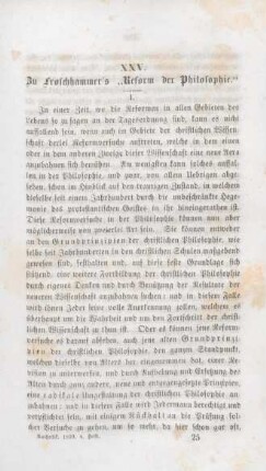 385-412 Zu Froschhammer's "Reform der Philosophie"
