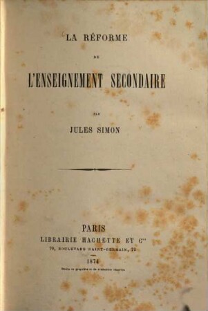 La réforme de l'Enseignement Sumdaine