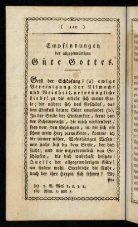 120-138, Empfindungen der allgegenwärtigen Güte Gottes.