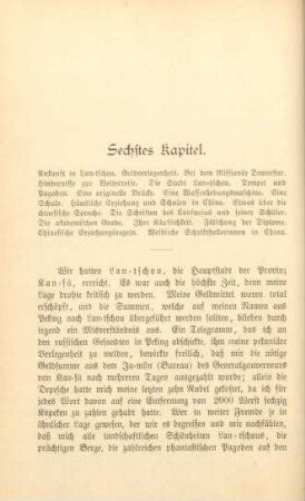 Sechstes Kapitel. Ankunft in Lan-tschou ...