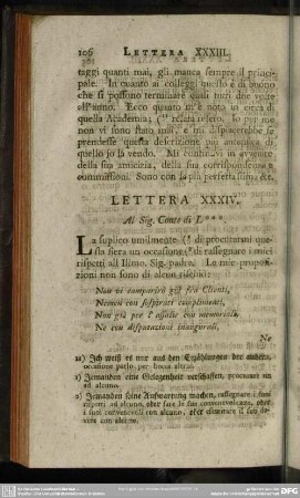 Lettera XXXIV. Al Sig. Conte di L***