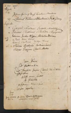 Winterhalbjahr 1708/1709. Rektorat Ernst Gottlieb/Theophil Maier