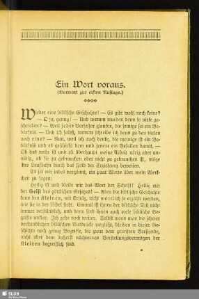 Ein Wort voraus : (Vorwort zur ersten Auflage)