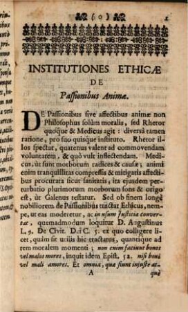 Institutiones ethicae de passionibus animae