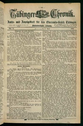 11. April (Nro. 73) - 18. April (Nro. 77)