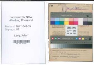 Entnazifizierung Adam Lang , geb. 08.05.1888 (Architekt)