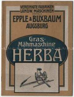 Grasmähmaschine Typ "Herba"