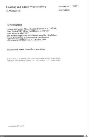Drucksachen 5851-6000: Anträge, Anfragen, Gesetzentwürfe