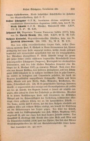 303-304 [Rezension] Corpus catholicorum, Heft 5-7
