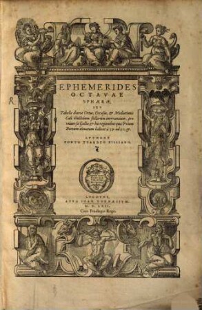 Ponti Tyardei Bissiani Ephemerides octavae sphaerae, seu tabellae diariae ortus, occasus et meditationis coelo illustrium stellarum