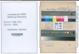 Entnazifizierung Heinrich Kerkmann , geb. 07.11.1892 (Verw.Direktor)