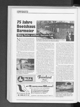 75 Jahre Bootshaus Barmeier - Björg Torke eröffnet garten-Café