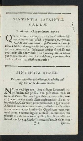 Sententia Lavrentii Vallae.