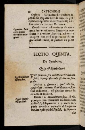 50-113, Sectio V. De Symbolo.