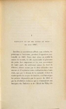 La France et sa politique extérieure en 1867, 1