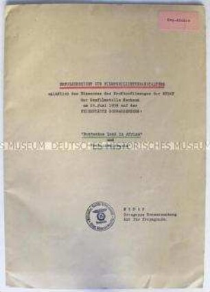 Bild-Text-Dokumentation über den Propagandaeinsatz eines Filmzuges der NSDAP