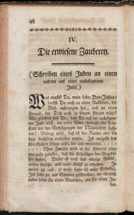 IV. Die erwiesene Zauberey.