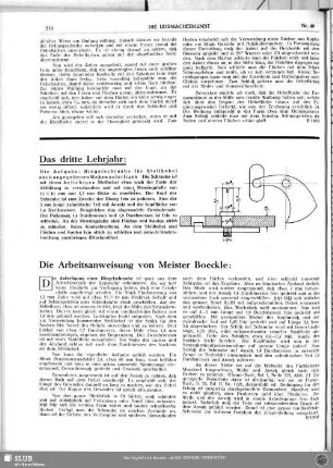 Die Arbeitsanweisung von Meister Boeckle:
