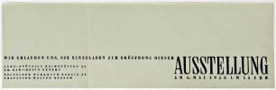 Gehag und Werkbund zeigen eingerichtete Wohnungen im Neubaublock Wiesbadener, Ecke Giesenheimer Str. ... am 6. Mai 1953 um 15 Uhr Ausstellungsdauer Mai bis Juni 1953 (Einladung)
