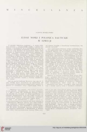 16: Eliasz Noski i polonica bałtyckie w Szwecji