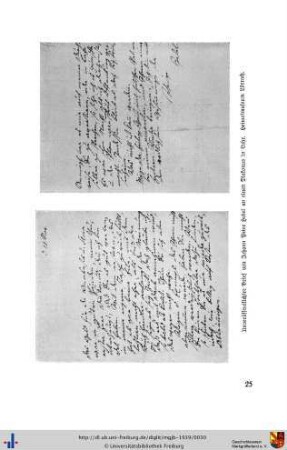 Unveröffentlicher Brief von Johann Peter Hebel