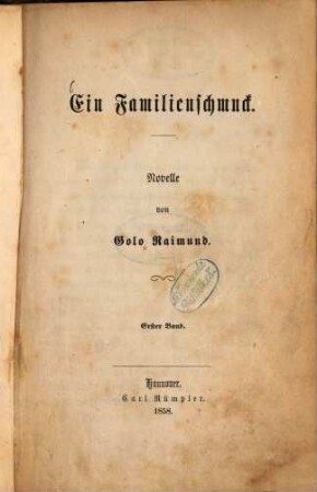 Golo Raimund's Novellen, 5,1