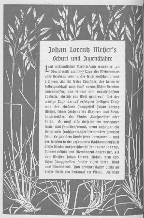 Geburt und Jugendjahre