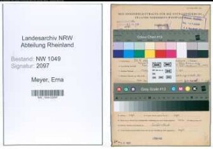 Entnazifizierung Erna Meyer , geb. 26.09.1904 ()