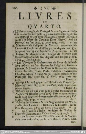 Livres In Quarto