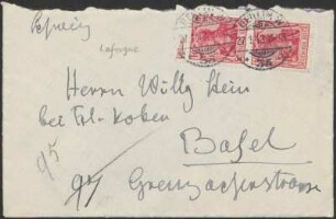 Brief von Dora Hitz an Wilhelm Stein