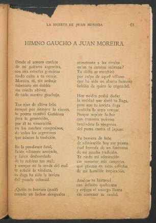 Himno gaucho a Juan Moreira