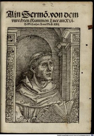 Ain Sermo[n]. von dem vnrechten Mammon Luce am XVi