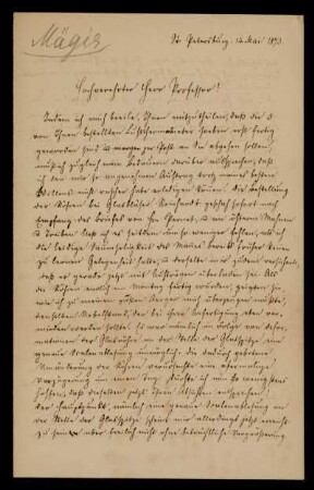 Brief von Eduard Mägis an Franz Ernst Neumann, Sankt Petersburg, 14.5.1873