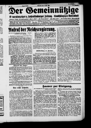 Der Gemeinnützige. 1869-1943