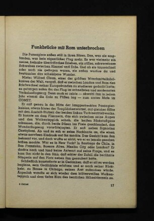 Funkbrücke mit Rom unterbrochen