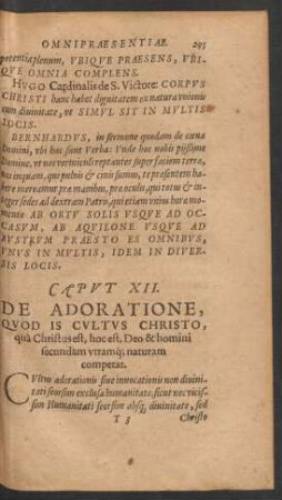 Caput XII. De Adoratione, Quod Is Cultus Christo ...