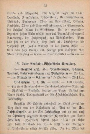 IV. Tour Neustadt-Bischofsheim-Kreuzberg