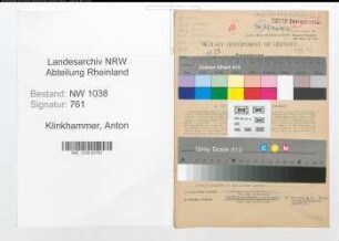 Entnazifizierung Anton Klinkhammer , geb. 24.02.1894 (Beamter)