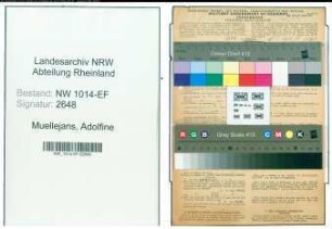 Entnazifizierung Adolfine Muellejans , geb. 08.05.1912 ()