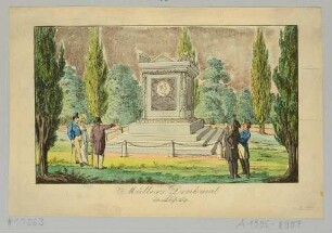 Das Bürgermeister-Müller-Denkmal gegenüber dem Hauptbahnhof in Leipzig zu Ehren des Bürgermeisters Carl Wilhelm Müller (1728-1801), 1819 geweiht