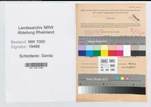 Entnazifizierung Gerda Schlotterer, geb. 17.10.1914 (Sekretaerin)