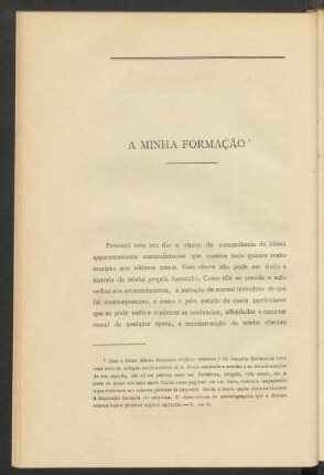 A minha formação